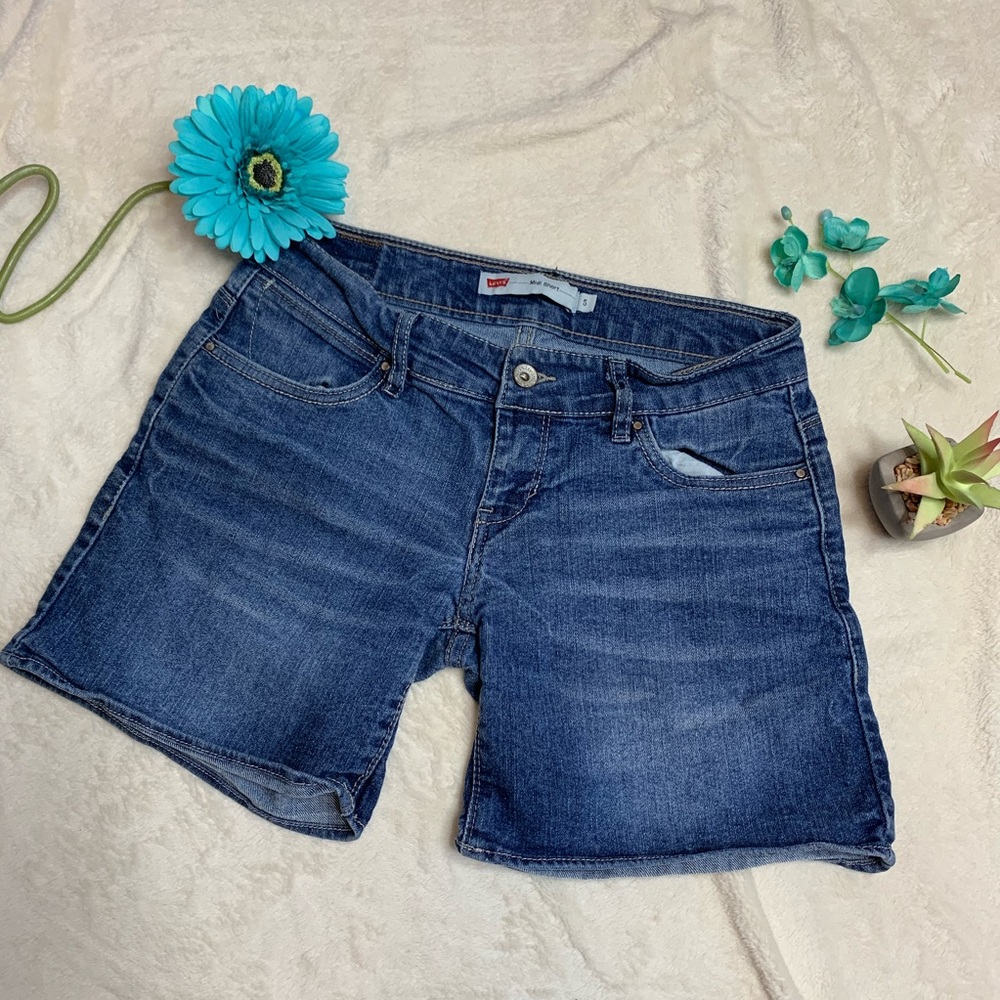 Levi’s Denim Midi Shorts